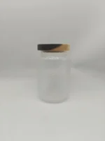 Стъклен буркан с дървен капак 700мл