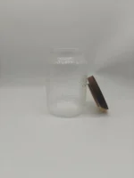 Стъклен буркан с дървен капак 700мл - Image 2