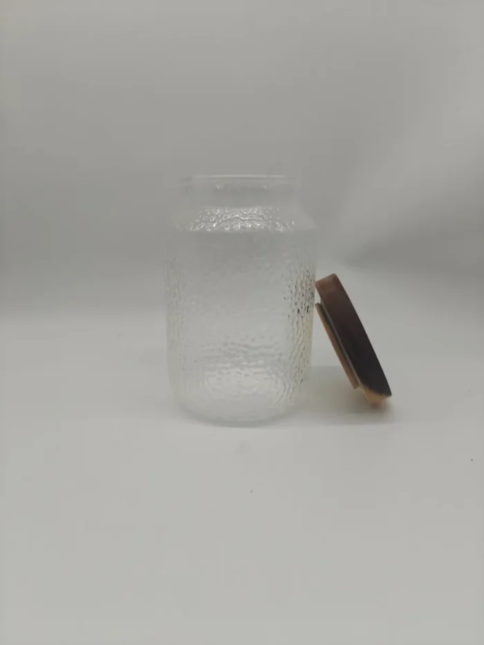 Стъклен буркан с дървен капак 700мл - Image 2