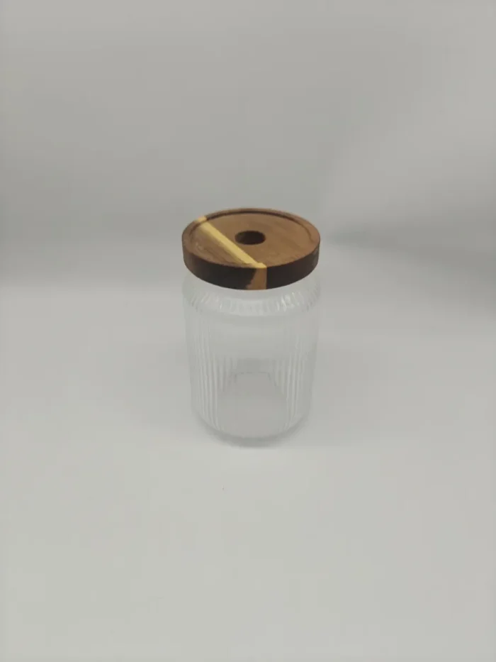 Буркан с дървен капак 700мл - Image 2