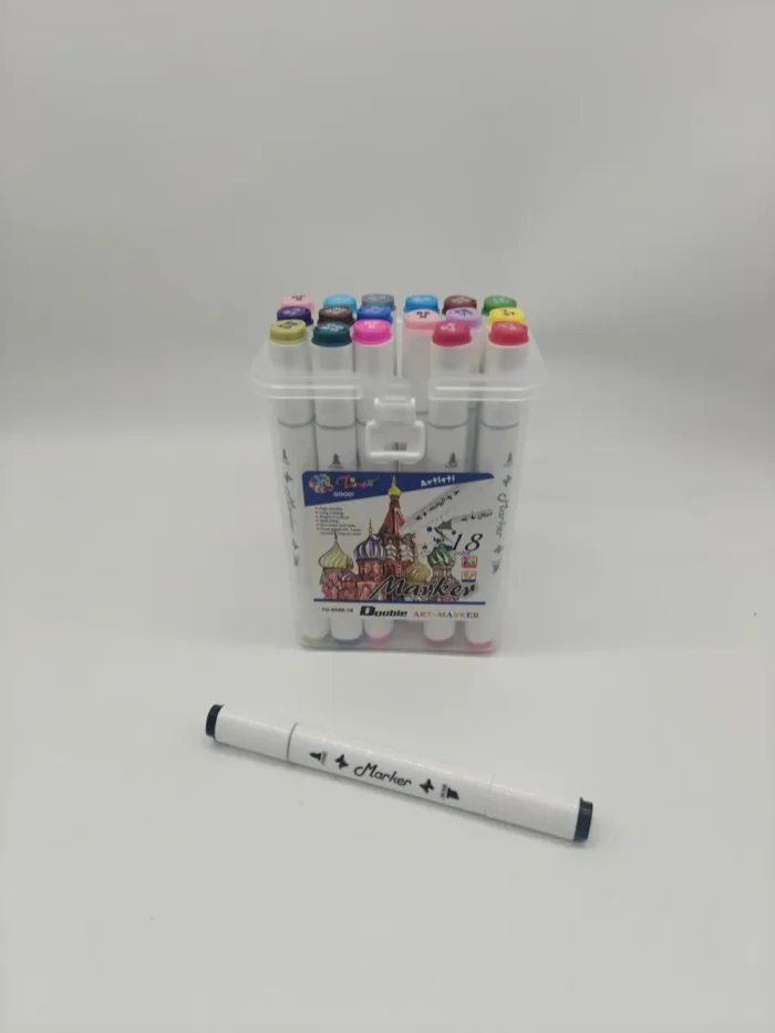 МАРКЕР Т8304 х40 18цв.ДВУСТРАН - Image 2